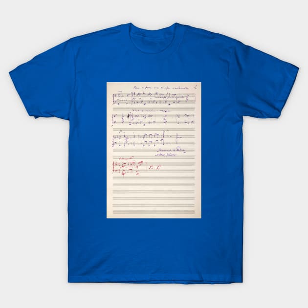 Falla | Original handwritten score of Manuel de Falla 2 T-Shirt by Musical design